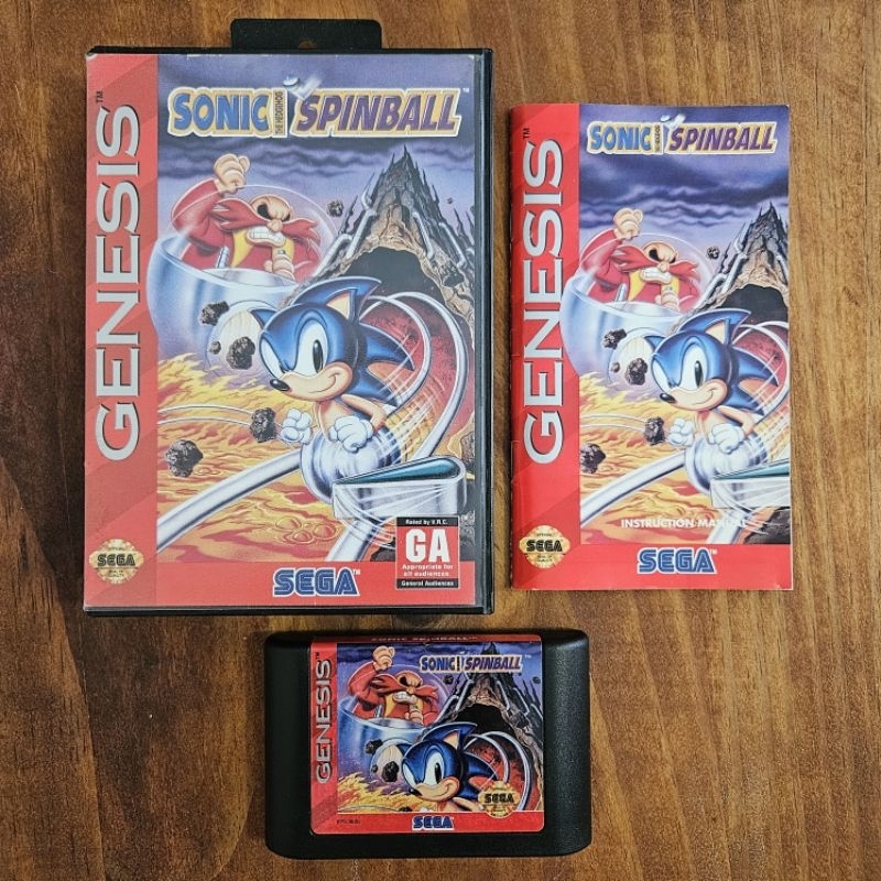 Sonic Spinball Sega Genesis Mega Drive Completo Original | Shopee Brasil