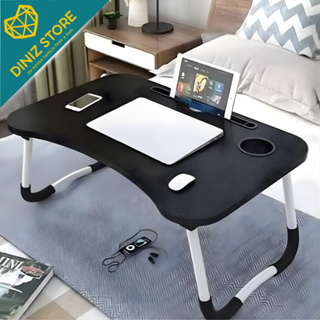 Mesa Dobrável Portátil com Porta Copo Notebook Home Office Estudo Refeição Cama Sortido