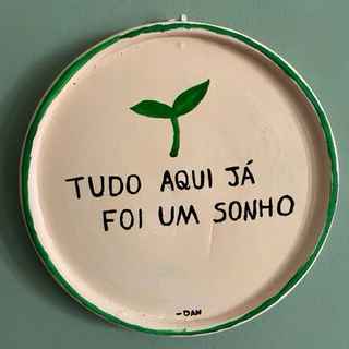 Prato decorativo para parede de argila - Sonho