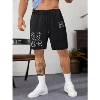 Short Tectel Masculino Bermuda Leve Academia Treino Gym Estampa Urso Streetwear Estilosa Moderna