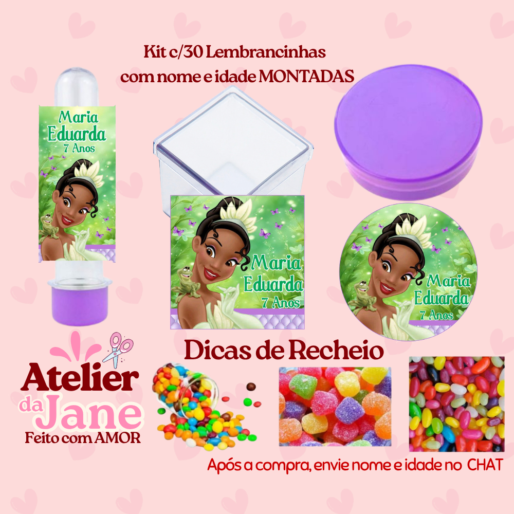 Lembrancinhas Personalizadas Tema: A Princesa e o Sapo 10 Caixas 10 ...