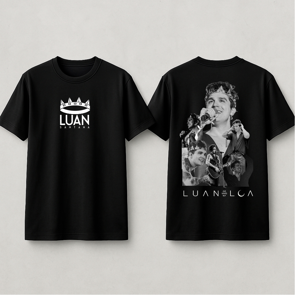 Camisa Camiseta Luan Santana Ao Vivo Lua Assinatura Cantor Sertanejo ...