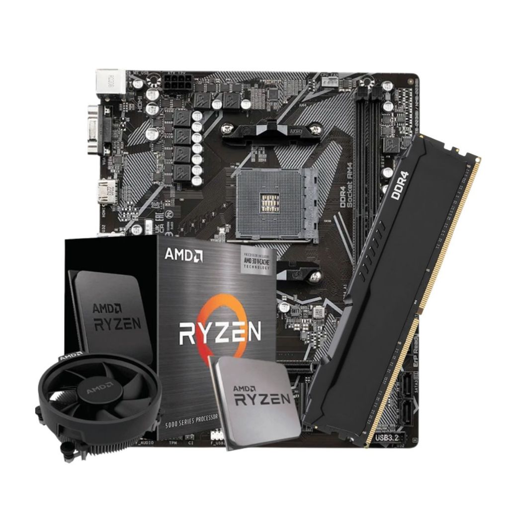 Kit Upgrade PC Gamer AMD Ryzen 7 5700G RAM 32GB DDR4 Placa Mãe