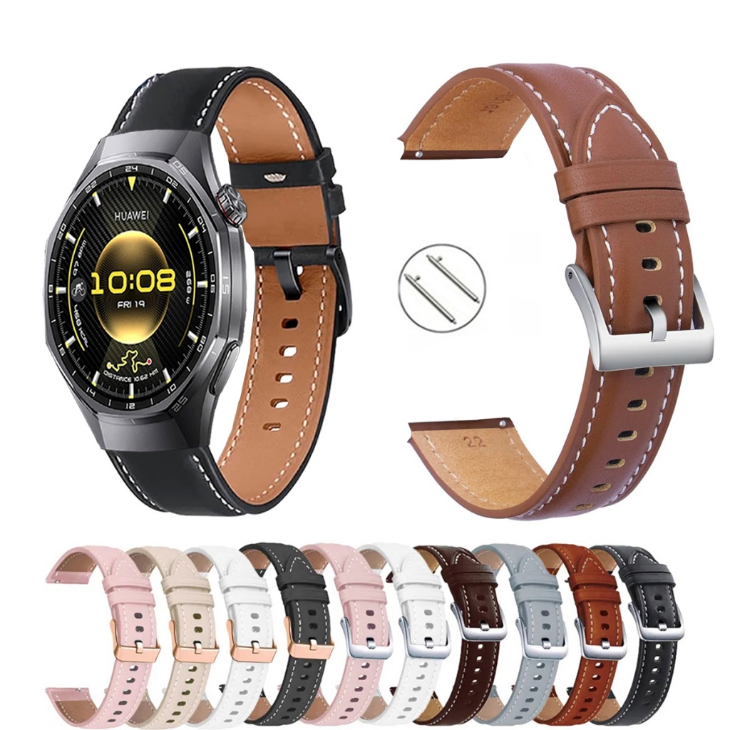 Pulseira 22mm de Couro para Smartwatch Huawei Watch Gt6 Pro 46mm de Engate Rapido