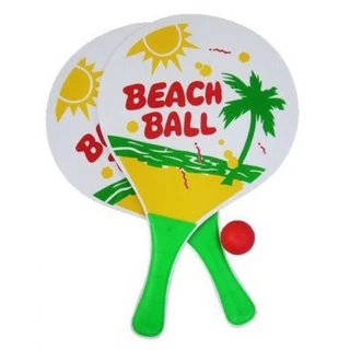 Kit Frescobol Beach Ball 2 Raquetes e 1 Bola Praia Piscina Verão em Oferta na Shopee
