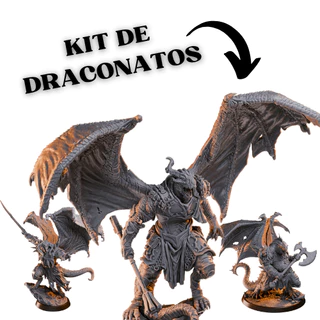 Miniatura RPG Draconato Draconiano Dragão Impressão 3D para D&D Dungeons and Dragons DnD