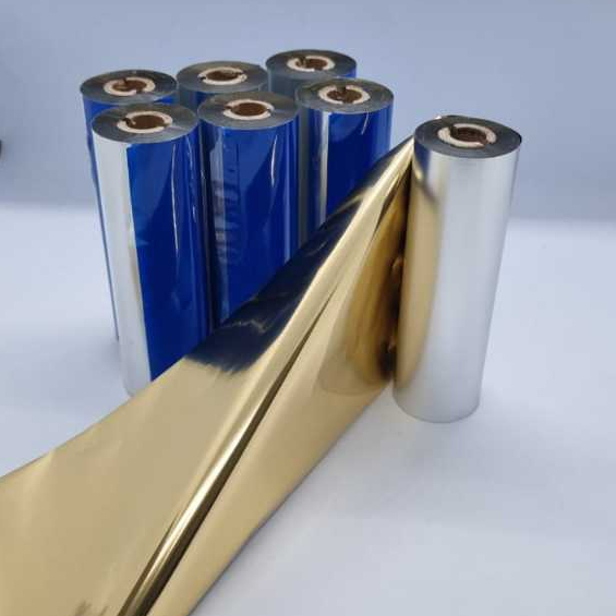 Ribbon Dourado Misto 110mm x 74m para Impressão de Fitas de Cetim e Etiquetas