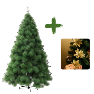 Árvore de Natal Pinheiro Agulha Premium Pom Pom 2.1 metros de altura 300 galhos cheios