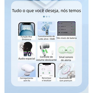 Fone Bluetooth Pro5 Premium | Imersão Total c Cancelamento Ruído Qualidade Superior p iPhoneAndroid — foto 7 — Achou Levou Brasil