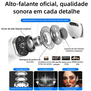 Fone Bluetooth Pro5 Premium | Imersão Total c Cancelamento Ruído Qualidade Superior p iPhoneAndroid — foto 5 — Achou Levou Brasil