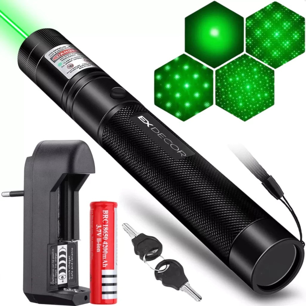 Ponto laser super verde com um alcance de 100 quilômetros, à prova d’água