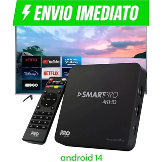 Smart Box PRO 4k HD Transforme Sua TV Em Smart Tv Android 14.1 512GB + 1024GB 5G
