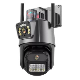 Camera Segurança Externa Lente Dupla 4k 6mp Sirene Policial, com sirene policia em Oferta na Shopee