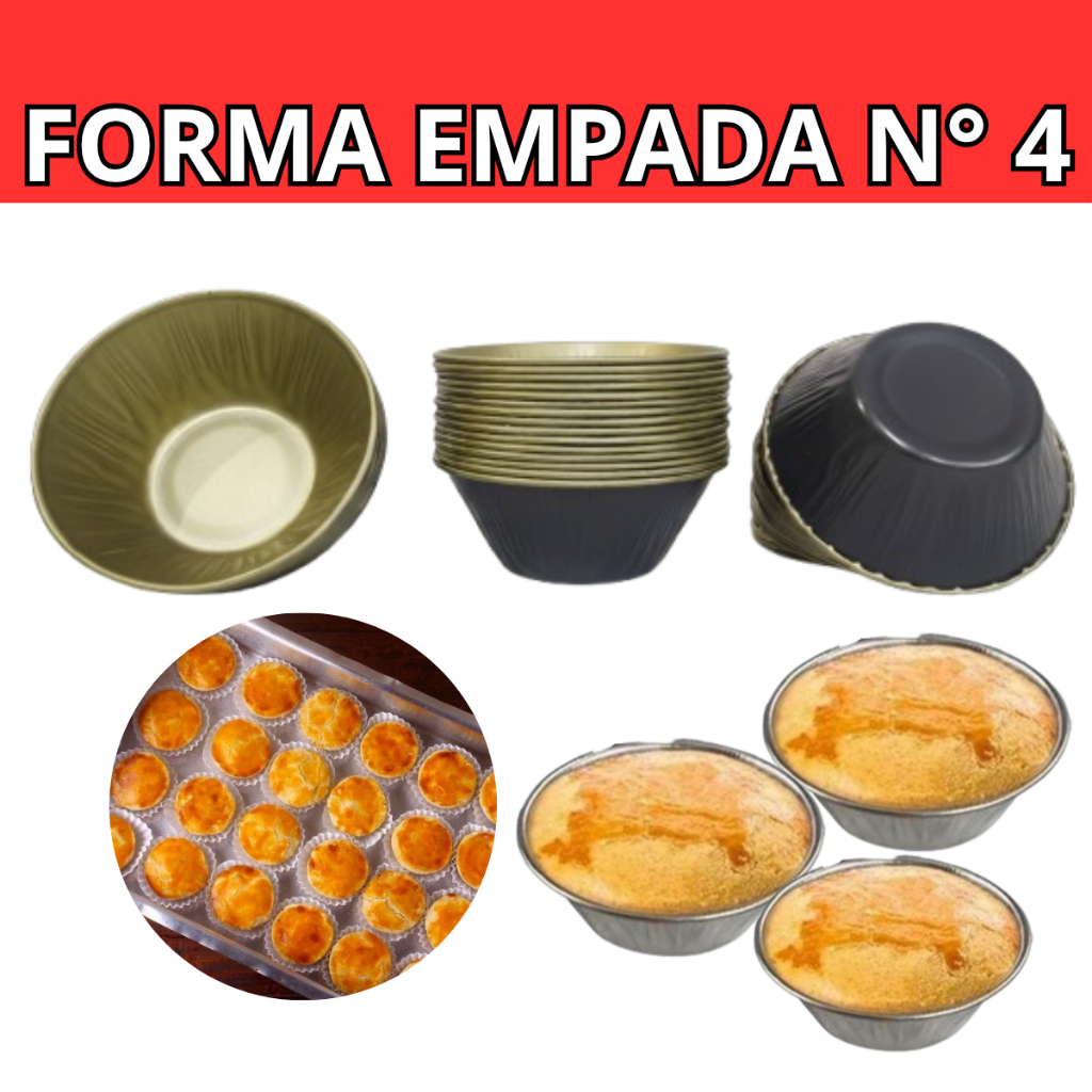 Forma Empada Media Grande formas lisa Para Salgado 6/12/24/3