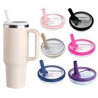 Tampa De Canudo Flip com canudo Para Copo De 40OZ 1200ML tampa transparente para Garrafa Água térmico