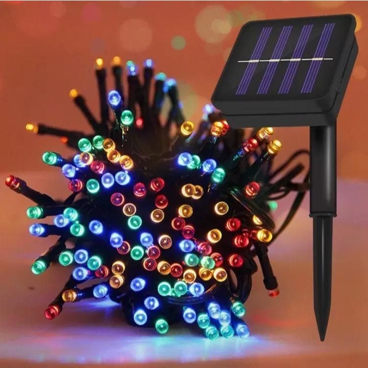Luzes de Natal com Energia Solar 10m/20m - Para Externo,, Impermeável