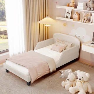 Cama Infantil Moderna Estofada Estilo Montessoriana Encosto Conforto e Design para Quarto de Criança em Oferta na Shopee