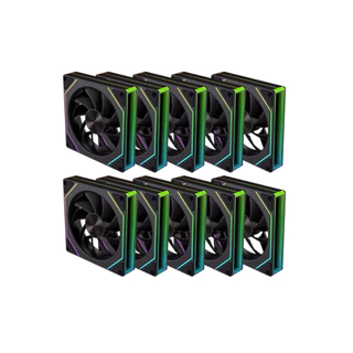 Kit 5 e 10 Cooler Fan ARGB Prism Pro 6 120mm – Iluminação 3 Pinos 5V Premium (Preto ou Branco)