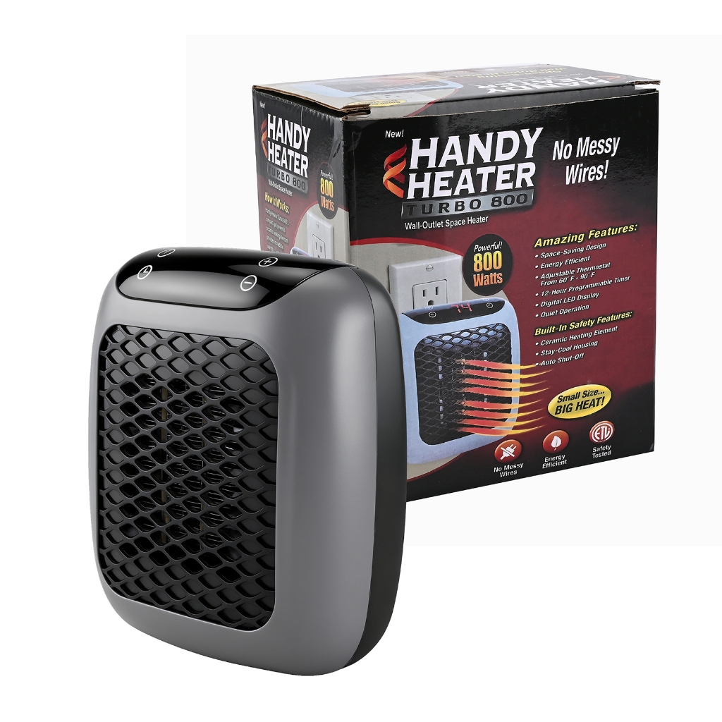 Mini Aquecedor Portátil PTC 800W Controle Remoto Silencioso Economia de Energia