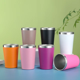 Copo Térmico 360ML Aço Inox Com Tampa Não vaza Mantém Bebidas Geladas E Quentes