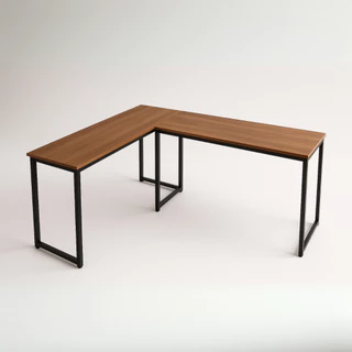 Mesa Escrivaninha em L MDF Industrial 140x50cm de Canto Escritório Home Office