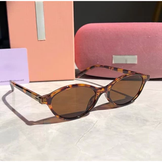 Óculos de sol blogueira moda Y2K feminino oval retrô, estampa tartaruga