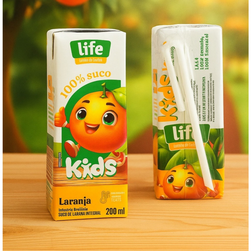 Suco de laranja caixinha 200ml 100% suco, sem açúcar, sem glúten - 6 ...