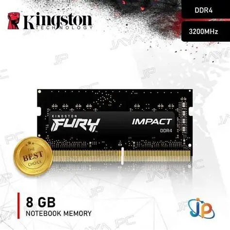 Memoria RAM Kingston Notebooks DDR4 Fury Impact 3200 MHz 8GB KF432S20IB/8