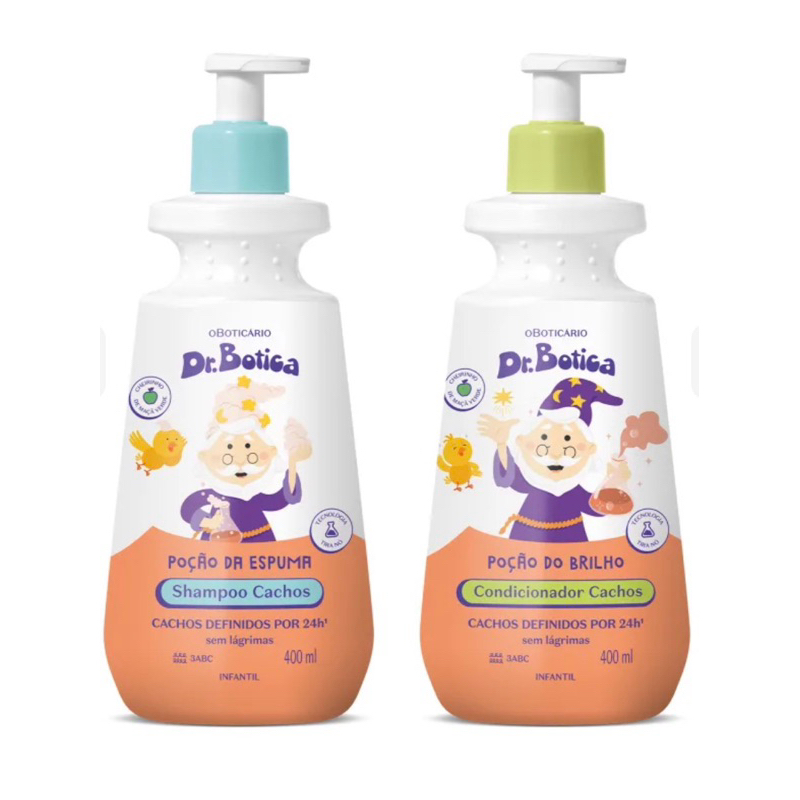 Dr. Botica Cabelos Cacheados 3 ABC: Shampoo Infantil 400ml ...