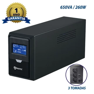 Nobreak JLProtec 650VA c/ 3 Tomadas Proteção e Estabilidade para Equipamentos de 120V 220V ou Bivolt