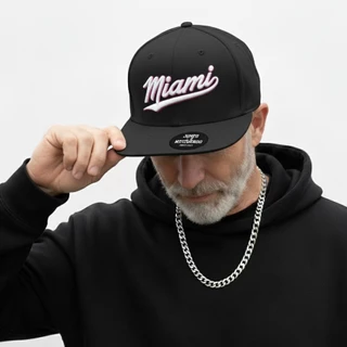Boné Aba Reta Miami Snapback Lançamento - Junto e Misturado - Top