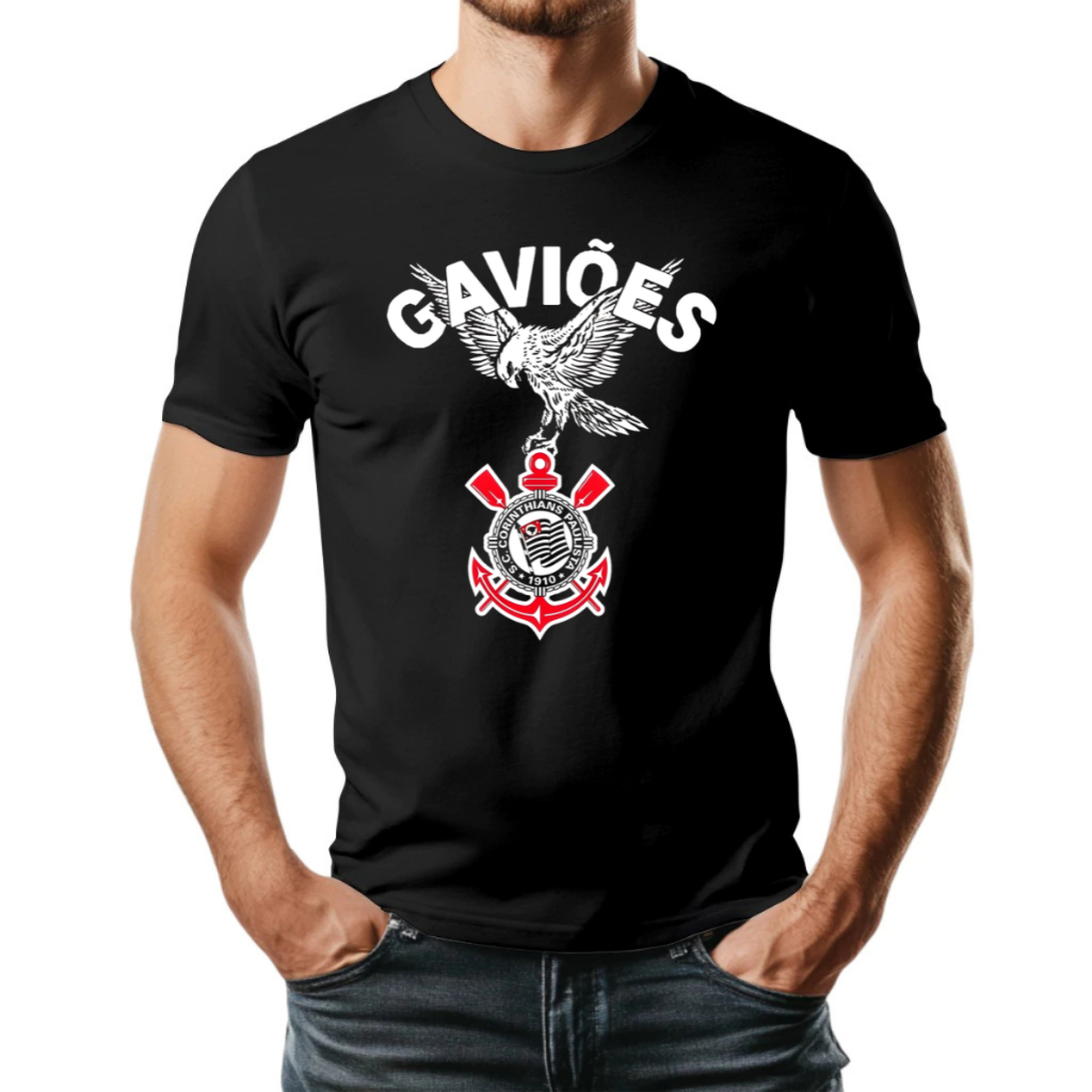 Camiseta Masculina Gaviões Camisa Do Corinthians | Shopee Brasil