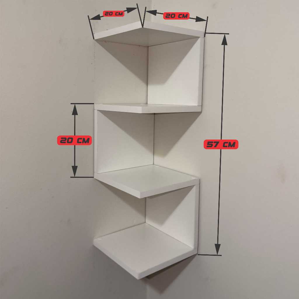 Prateleira de Canto 3D Nichos, Livros, Estante, Decoração
