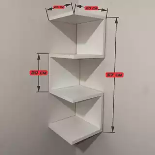Prateleira de Canto 3D Nichos, Livros, Estante, Decoração