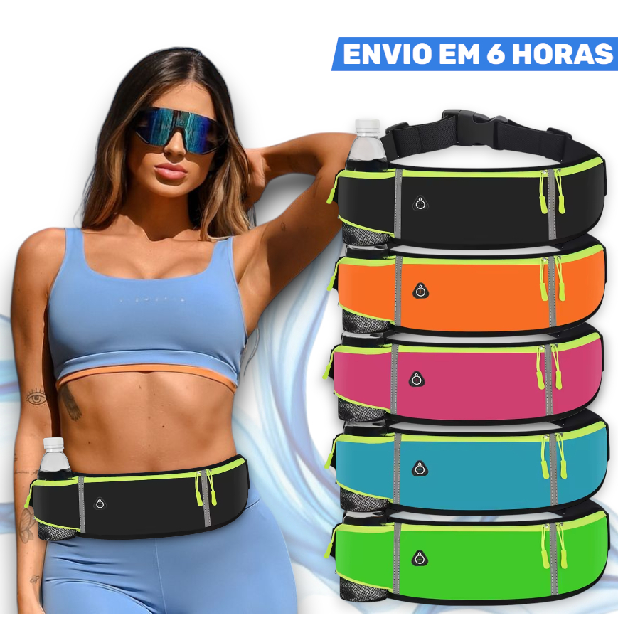 Pochete Corrida Caminhada Impermeável Esportiva Slim Garrafa Agua ...