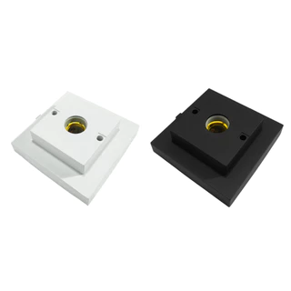 Plafon Quadrado 100W Interneed Branco e Preto E27 Casa Luminária Apartamento Área Interna Sala Quarto Banheiro Cozinha