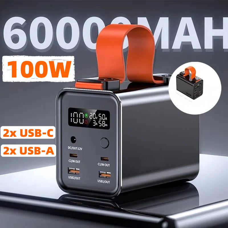 Carregador Portátil 60000mAh 100w Ultra Rápido Carrega Starlink Powerbank Imenso IMS 618S
