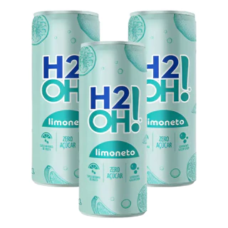 6 Unidades H2OH! - Bebida Baixa Caloria Opção de Escolha Limão/Limoneto/Pitaya 6uni ou 12un 500ml Lata 350ml: 3 Unidades