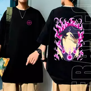 Camiseta Oversized Anime Jogo Pokemon Go Lançamento Camisa Estampada 100% Algodão Unissex