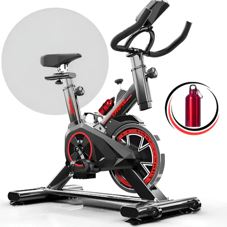 Bicicleta Ergométrica Bike Academia Spinning X11 cor preto e vermelho