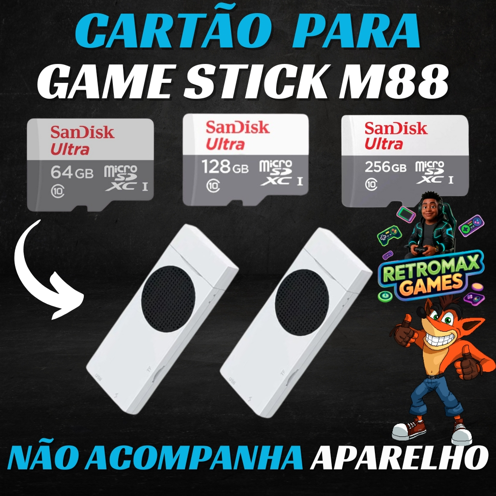 Cartão Para Game Stick M88 Atualizado | Shopee Brasil