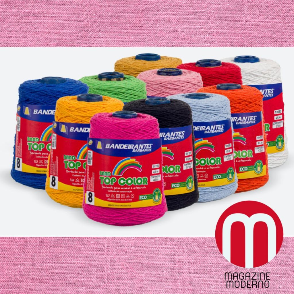 Barbante Bandeirantes 6 Colorido - 968 mt (1 kg) | Shopee Brasil