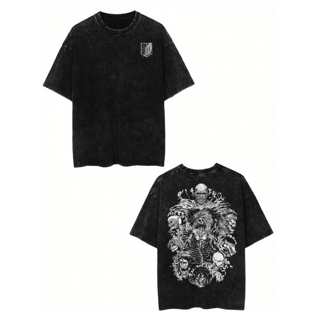 Camisa camiseta básica streetwea "Attack on Titan Giants"