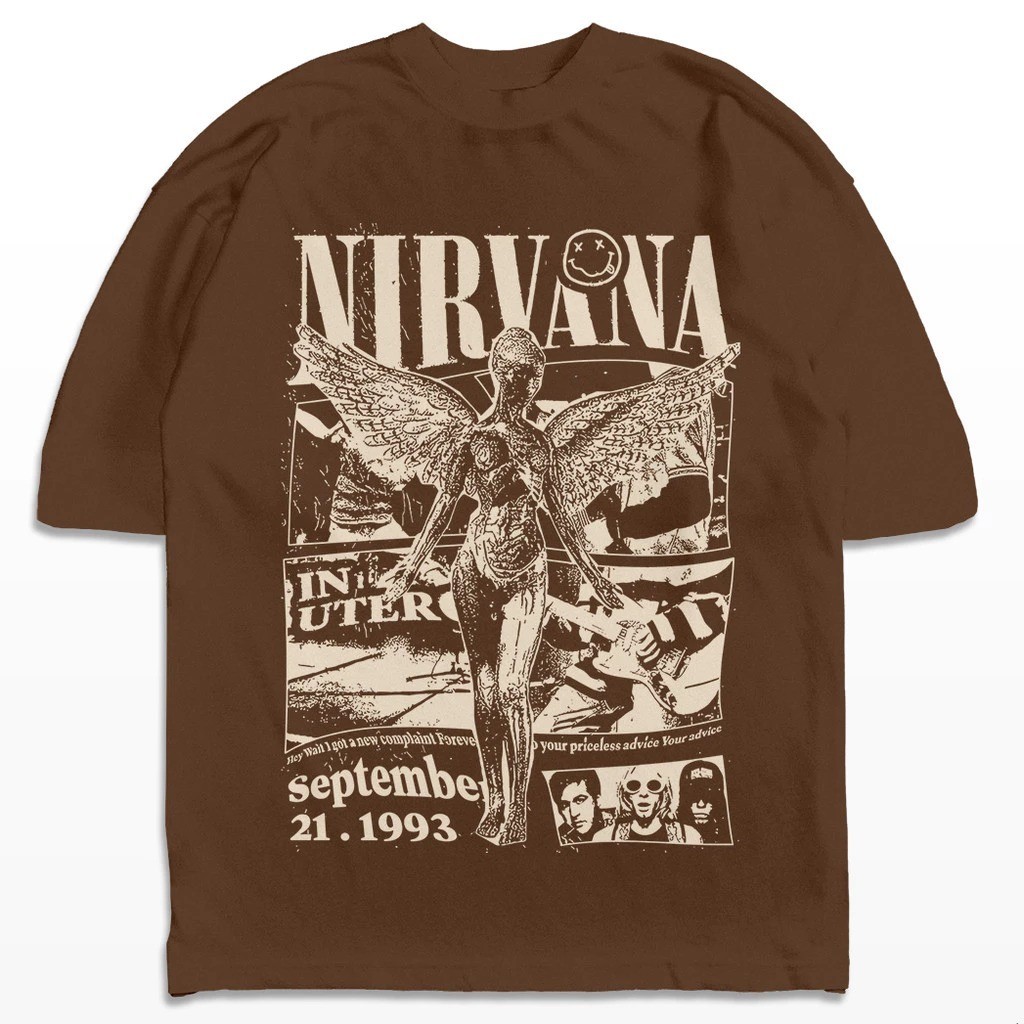 Camiseta Masculina Nirvana Rock And Rool Banda De Rock Heavy Metal