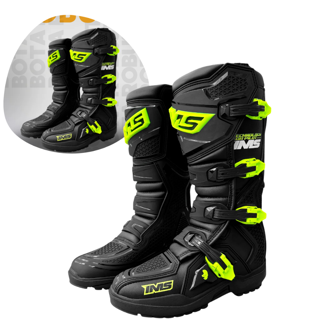 Bota Ims Robust Injetada Motocross Trilha Enduro Moto Par | Shopee Brasil