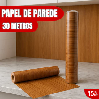 Papel de Parede Adesivo 30 metros Magno Amadeirado Antimofo Impermeáve Antimofo Fácil de Aplicar