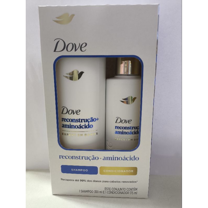 Kit Dove Reconstrução + Aminoácido – Shampoo 350ml + Condicionador ...
