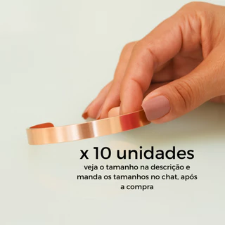 Kit 10 Pulseiras de Cobre 100% Puro Natrual Atacado 7mm (leia descrição) 7,10,12 ou 15 em Oferta na Shopee