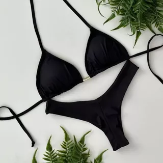 Biquíni Conjunto Top Cortininha Calcinha Asa Delta Fio Duplo Bojo Removivel PROMOÇÃO em Oferta na Shopee