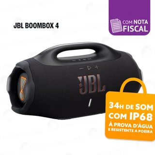 Caixa de Som JBL Boombox 4 IP68 a Prova D'agua 200W RMS e 34h de Reprodução Bluetooth Nota Fiscal em Oferta na Shopee